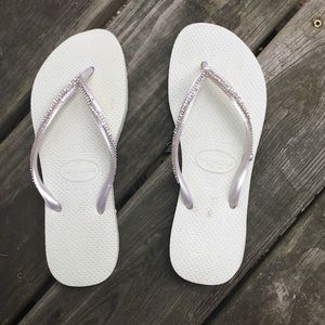 Havaianas Swarovski Crystals Slim Flip Flops